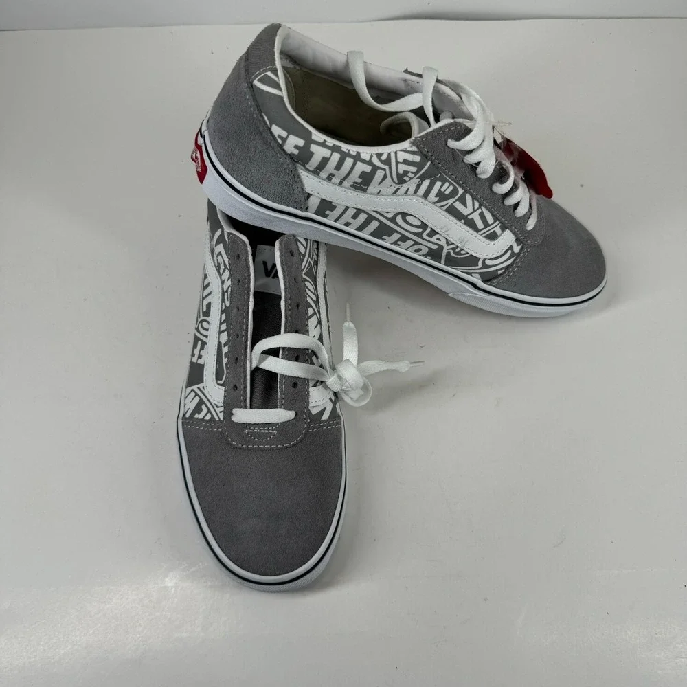 Vans Ward Low OTW Repeat Men's 7.5 Frost Grey/White Suede Canvas Skate Sneaker